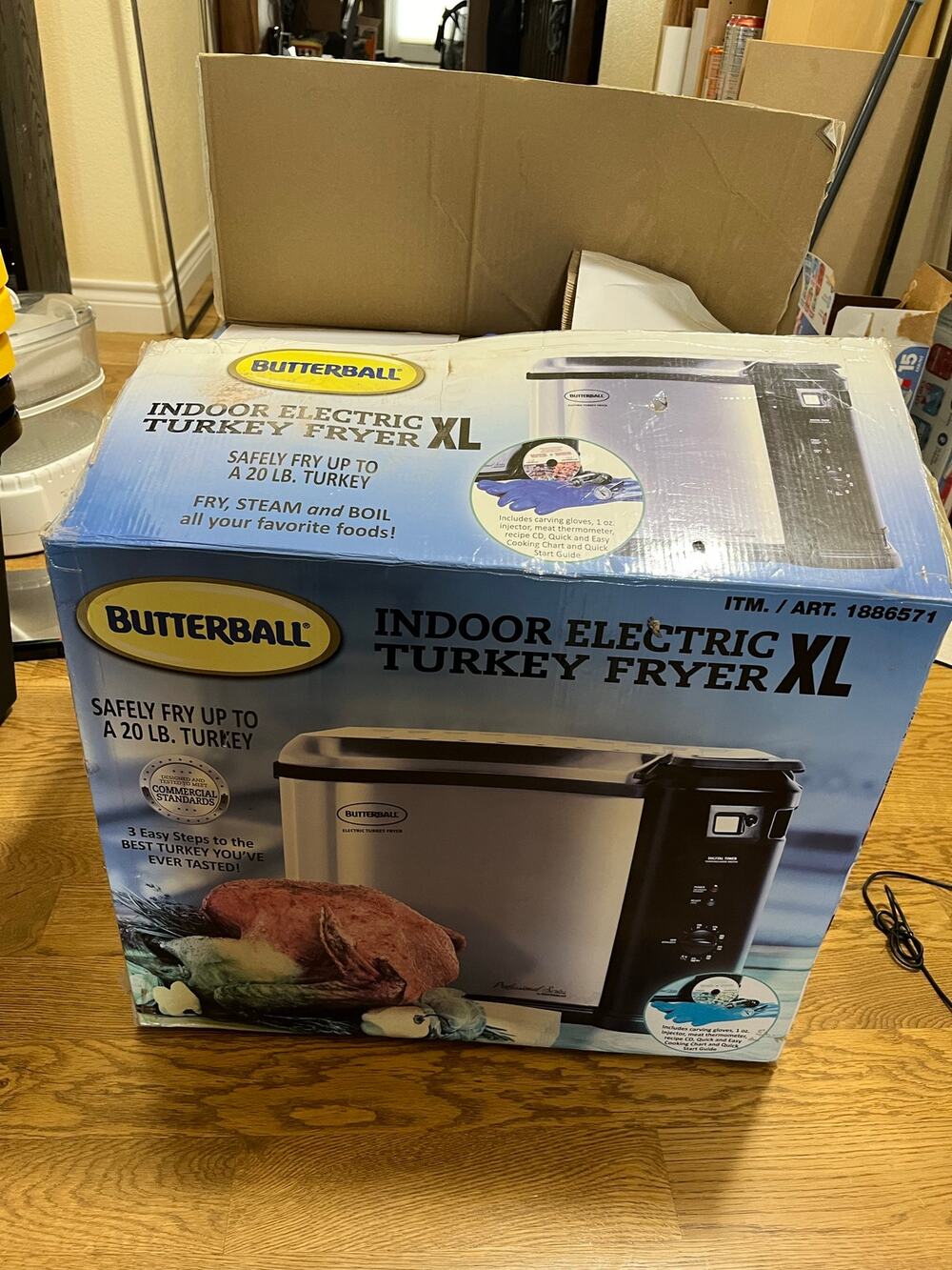 Butterball XL Indoor Electric Turkey Fryer 20lb Masterbuilt   1886571